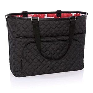 Thirty-one Double Take Tote - Black Quilted Diamonds - NIB